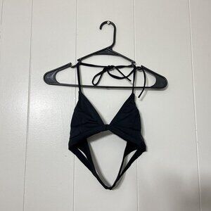 Oakley String Bikini Top Women's Black Padded Triangle Swimsuit